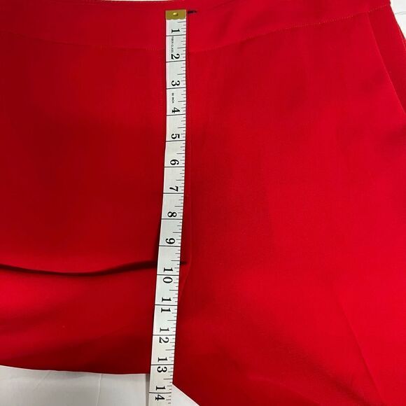 Lafayette 148 New York Clinton Cuffed Pants Red Creased Trousers Size 6 - Picture 7 of 16